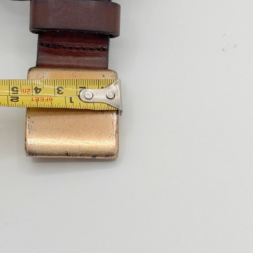 American Eagle Leather Belt Men 34 Brown Rugged Distressed Heritage Rustic